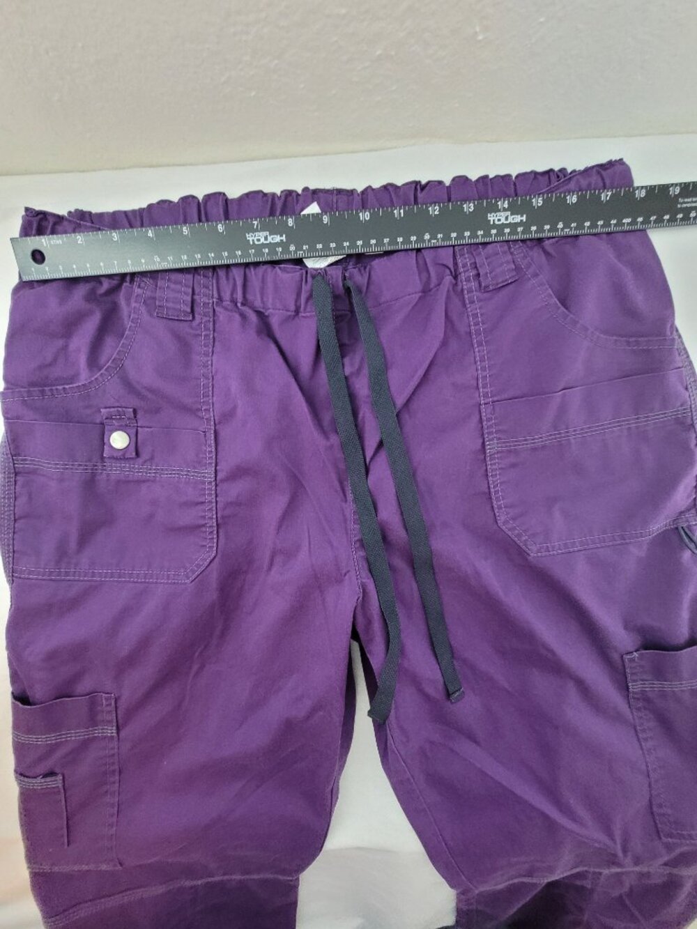 Dickies XL Tall Unisex Medical Scrub Pants Cotton B Solid Pattern Purple 857455T - Picture 8 of 11